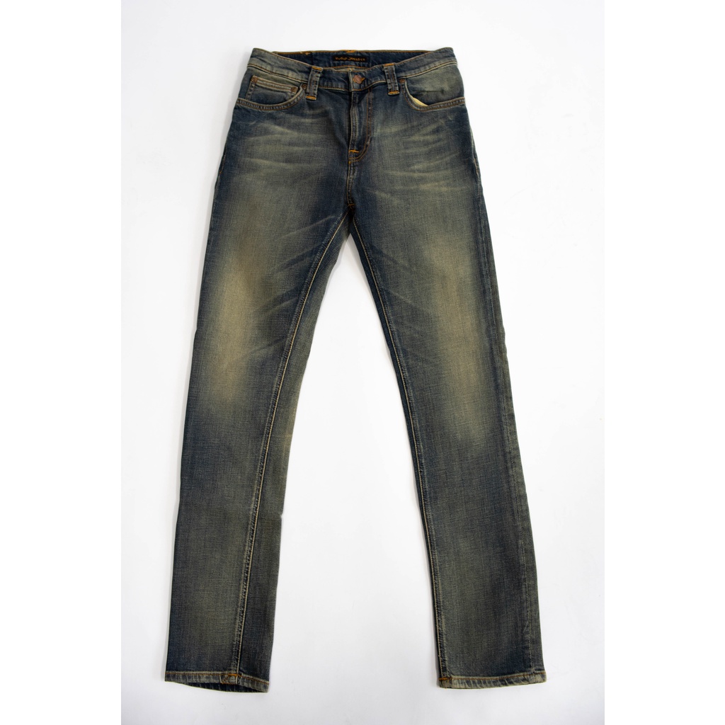 Nudie Jeans Khaki Slim Org. Spring Mist 3032 3232 ของแท้ 100