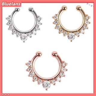 เครื่องประดับ จิวจมูกคลิปวงแหวน Rhinestone Clicker 1ชิ้น