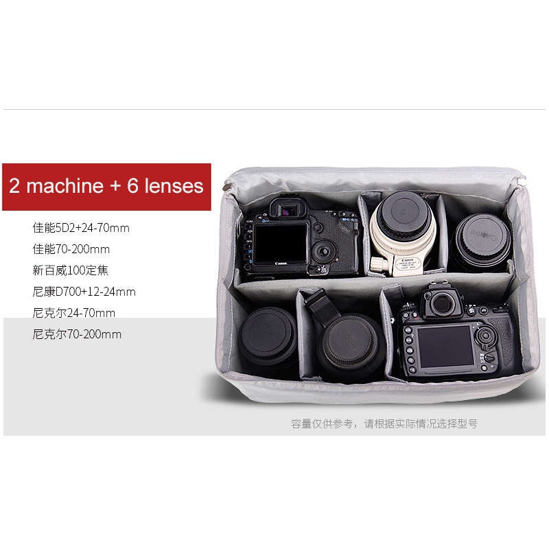 กันน้ํา Moisture-proof ไนลอนซิปใส่เบาะ Handle DSLR เลนส์กล้องกระเป๋าด้านใน Divider Partition พับป้องกันกระเป๋า ราคา ถูกที่สุด ดีลบีเคเค แกลเลอรีภาพที่ 5