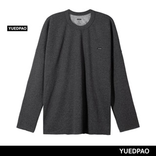 Yuedpao เสื้อสเวตเตอร์ไหล่ตก สไตล์เกาหลี ผ้าหนานุ่ม ทรงสวย รับประกันไม่ย้วย 2 ปี Signature Korea สี Gray black