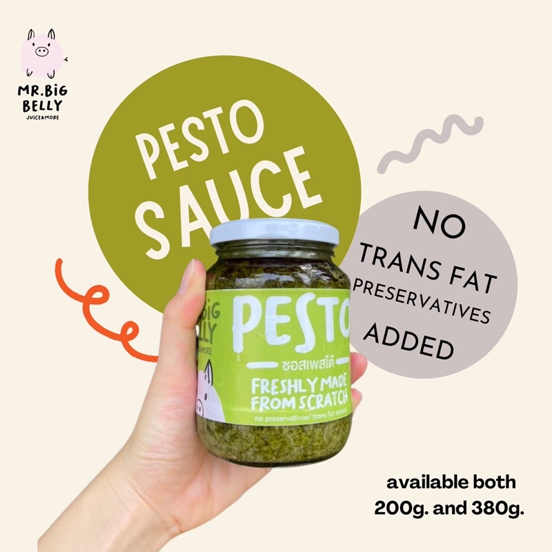 ซอสเพสโต้ Pesto Sauce by Mr.Big Belly รสจัดจ้านเหมือนทานที่ร้าน