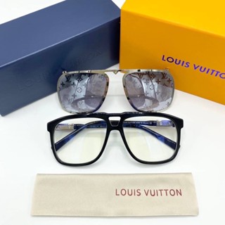 LOUIS VUITTON LV SATELLITE SUNGLASSES แว่นตากันแดดแบบคลิป หลุยส์วิตตอง ถอดเลนส์เปลี่ยนได้ กรอบใส ปรอทเงิน lv monogram