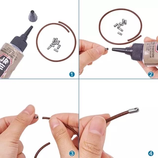 TD116 ตัวเก็บปลายสร้อยสแตนเลสแท้ 10 ชิ้น/เซ็ต