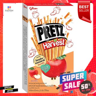 กูลิโกะ เพรทซ์ ฮาร์เวสท์ ขนมกรอบแบบแท่ง รสแอปเปิ้ล 34 ก.Glico Pretz Harvest Snack Bar Apple Flavor 34 g.