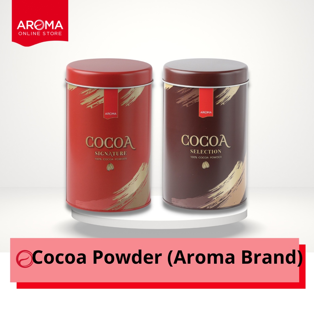 Aroma Cocoa powder 100% (Signature & Selection) (300 กรัม/กระป๋อง)