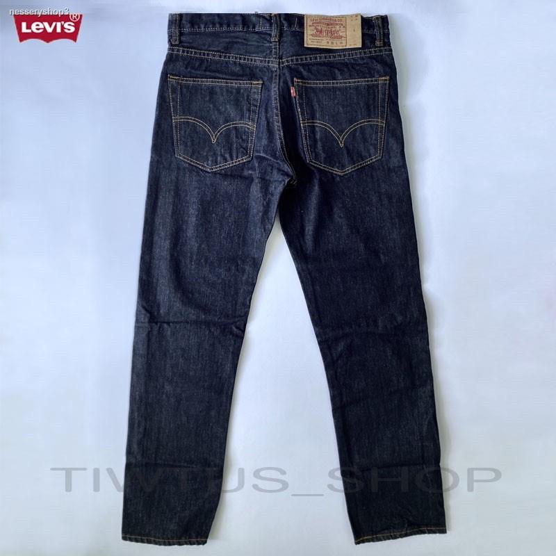 จัดส่งจากกรุงเทพฯ ส่งตรงจุดกางเกงยีนส์ Levi’s ลีวาย501 สีมิดไนท์ ผ้าcotton100% ขากระบอกดุมริมแดง