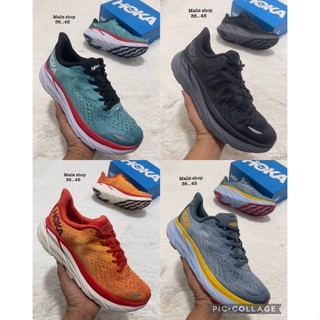 รองเท้าใส่วิ่ง🏃🏻‍♂️Hoka Bondi8 (wide)sz.36-45 มี4สี สำหรับผู้ชายและผู้หญิง หน้าเท้ากว้างสินค้าพร้อมส่งพร้อมกล่อง❤️💕😘