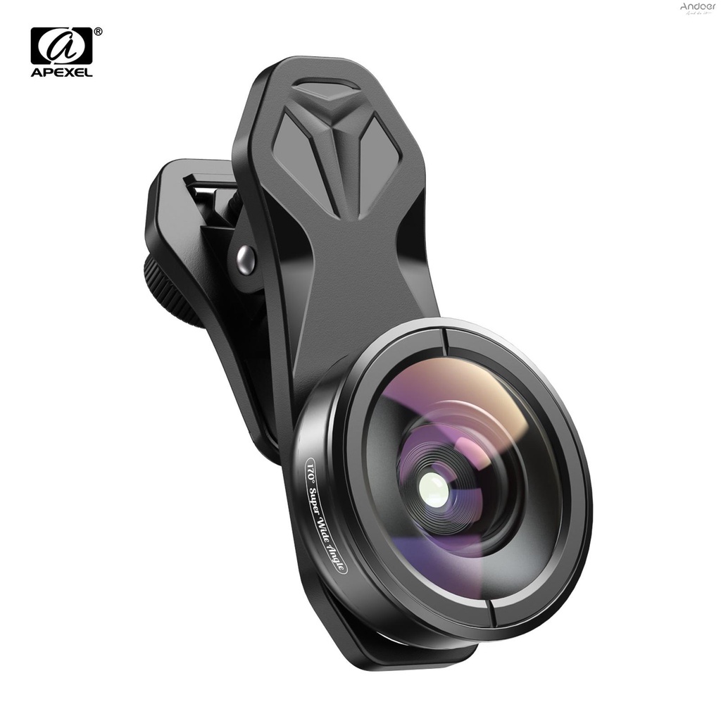 APEXEL APL-HD5SW 170° Super Wide Angle Lens for Dual Lens / Single Lens Smartphone for iephone Pixel