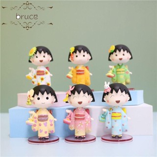 โมเดลฟิกเกอร์ PVC รูปการ์ตูน Chibi Maruko Action Figure Kawaii ของเล่นสําหรับเด็ก