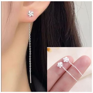 ต่างหูดอกไม้ห้อยโซ่ • Moon Star Chain Earrings