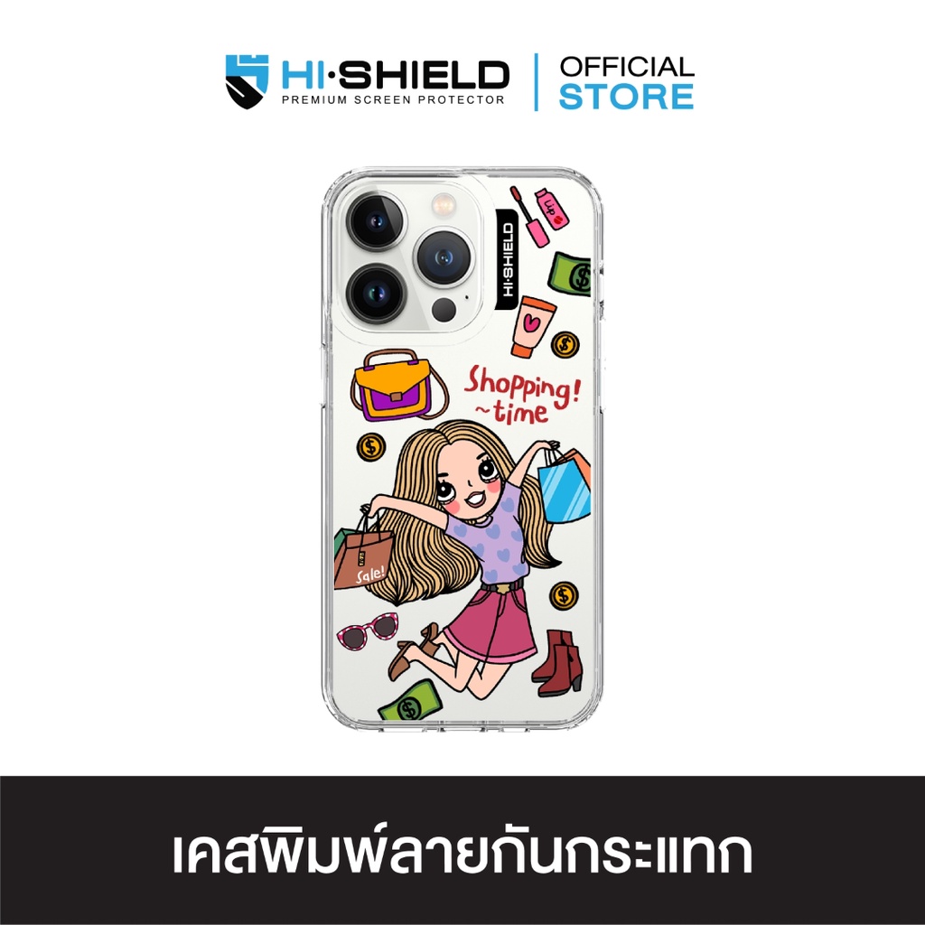 HI-SHIELD เคสใสกันกระแทก iPhone รุ่น Shopping Girl [เคส iPhone18/17/16/15/14/13/12/11]