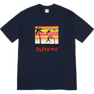 ใหม่พร้อมส่ง ของแท้ Supreme Dunk Tee Navy