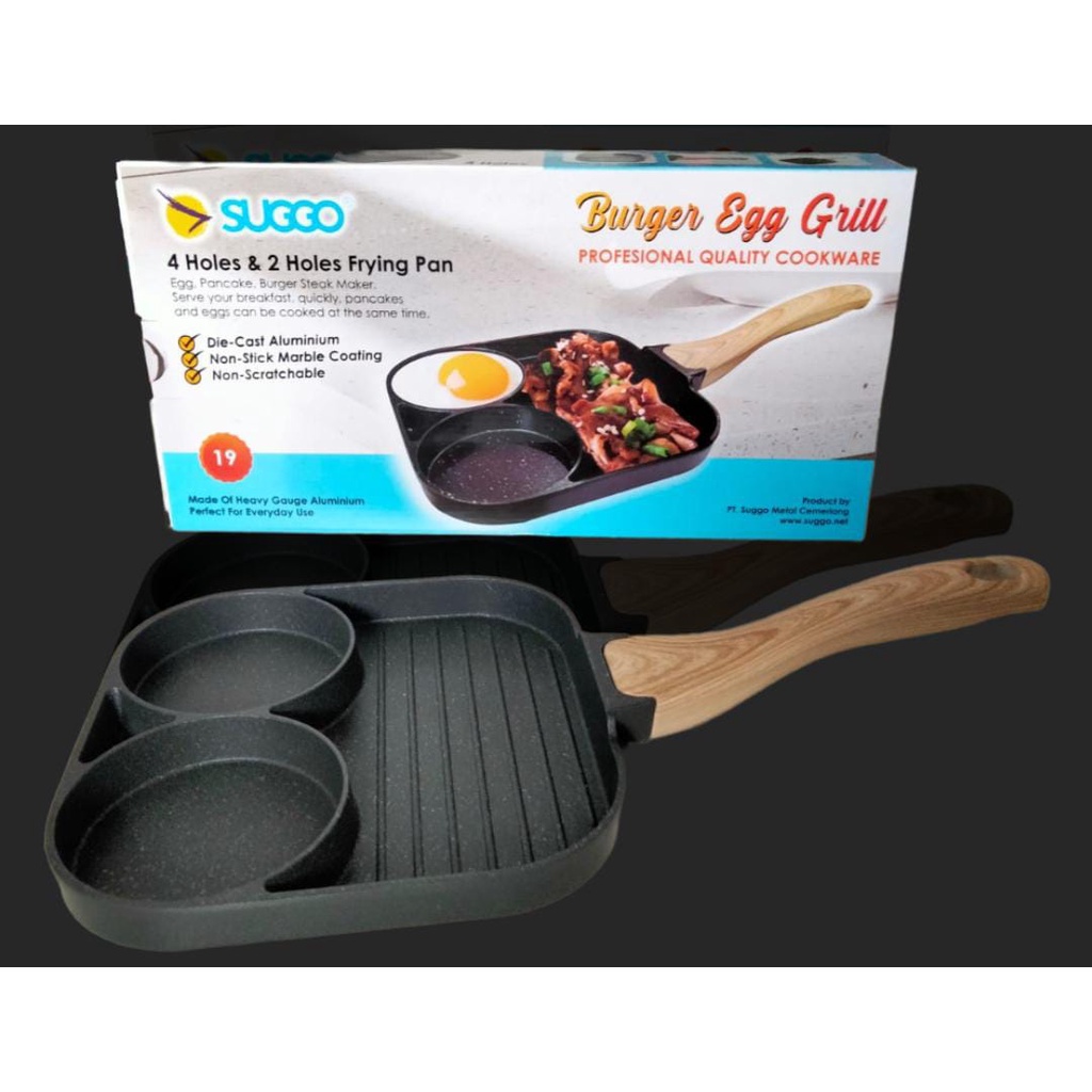 SUGGO BURGER EGG GRILL FRYING PAN 2 HOLES / BURGER SUGGO EGG / BURGER EGG 2 HOLES
