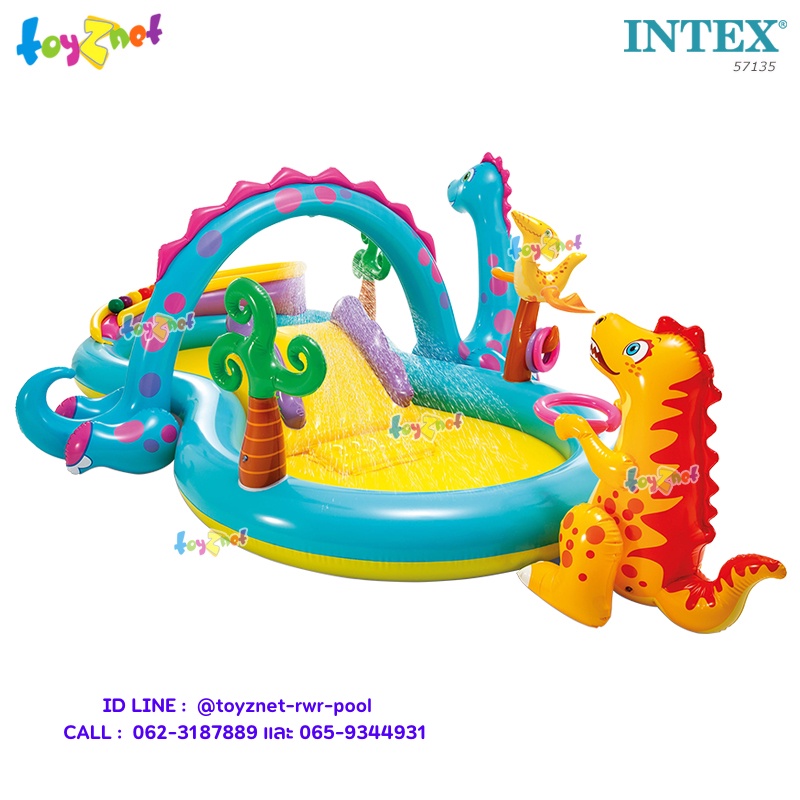 Intex สระน้ำสไลเดอร์ ไดโนแลนด์ 3.02x2.29x1.12 ม. รุ่น 57135
