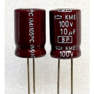 NCC Nippon Chemi-con KME BP 10uf 100v 105° Bipolar Capacitor ตัวเก็บประจุ ชนิด ไม่มีขั้ว nonpolar BP