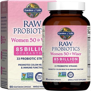 Garden of Life, RAW Probiotics, Women 50 &amp; Wiser, 85 Billion , 90 Vegetarian Capsules