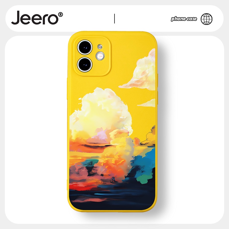 Jeero เคสไอโฟน เคสซิลิโคนนุ่มกันกระแทกน่ารักตลก เคสโทรศัพท์ Compatible for iPhone 14 13 12 11 Pro Max SE 2020 X XR XS 8 7 ip 6S 6 Plus HFF1832