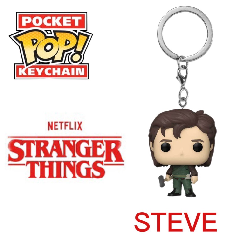 Unko Pocket Pop พวงกุญแจ: Steve Netflix Stranger Things ของสะสม ฟิกเกอร์ In