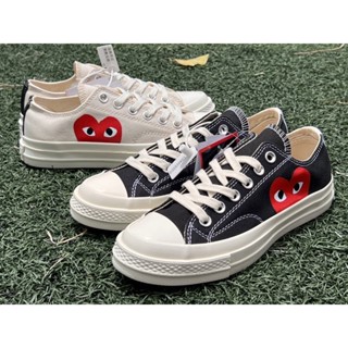 Converse Chuck Taylor® Low COMME DES GARÇONS PLAY [ สีครีม,สีดำ ]สินค้าพร้อมกล่องป้ายแท็ก