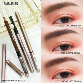 ♦️ของแท้·ส่งด่วน·ถูก♦️Sivanna Eyebrow Pencil #ES004 : ซิวานน่า ดินสอเขียนคิ้ว ติดทน กันน้ำ เขียนคิ้ว x 1 ชิ้น dayse