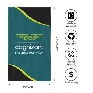 Aston Martin Cognizant Aramco Formula One Team AMR22 ผ้าขนหนู ทรงสี่เหลี่ยม 70x40 ซม. สําหรับเล่นกีฬา โยคะ ฟิตเนส วิ่ง