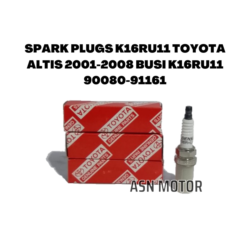 SPARK PLUGS K16RU11 TOYOTA ALTIS 2001-2008 SPARK PLUG K16RU11 90080-9161