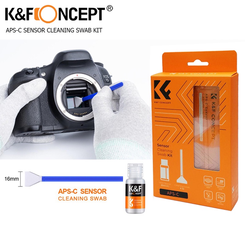 K&amp;F CONCEPT 16mm APS-C SENSOR CLEANING SWAB KIT (SKU.1616) ชุดทำความสะอาดเซ็นเซอร์