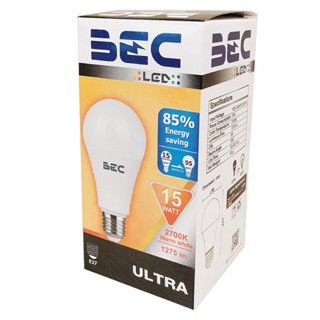 หลอด LED ULTRA 15 วัตต์ A70 E27 WARM WHITE BEC