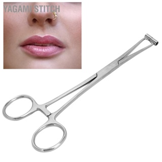 Yagami Stitch Body Piercing Clamps Ear Nose Stainless Steel Round Slotted Septum Tube Forceps