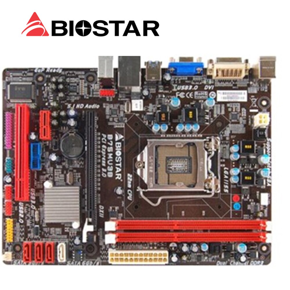【Delivery within 48 hours】Original motherboard for Biostar B75MU3B LGA 1155 DDR3 16GB for i3 i5 i7 cpu b75 Desktop motherboard BA4Q #0