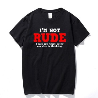 เสื้อยืด ผ้าฝ้าย แขนสั้น พิมพ์ลาย Rude Thinking Sarcastic Humor โอเวอร์ไซซ์ ของขวัญคริสต์มาส สําหรับผู