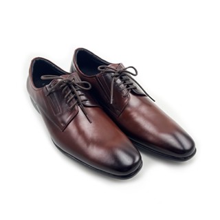 MANWOOD รองเท้าคัชชู หนังแท้ รุ่น DE279-41 สีตาล