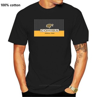 เสื้อยืดแขนสั้น พิมพ์ลายโลโก้ Cohiba Cigars สีขาว สําหรับผู้ชาย คุณภาพสูง!