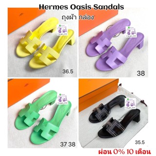 H ermes Oasis Sandals รองเท้าส้นสูง 5cm ❤️เลือกสีได้❤️ หลาย size  ของแท้