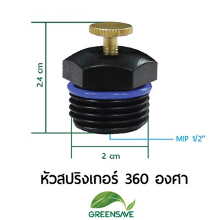 หัวสปริงเกอร์ 360 องศา หัวสปริงเกอร์ใบบัว 360 องศา