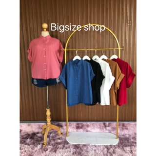 🔥Plussize🔥เสื้อคนอ้วน🔥 อก 40-52  ยาว 26