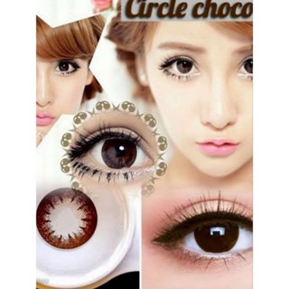 คอนแทคเลนส์ รุ่น Circle ยี่ห้อ Pretty doll ตาโต สีChoco มีค่าสายตา