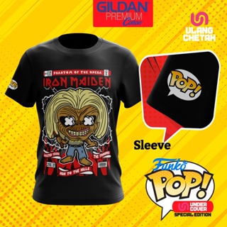 เสื้อยืดผ้าฝ้ายพิมพ์ลายแฟชั่น Gildan เสื้อยืดผ้าฝ้าย พิมพ์ลาย Iron Maiden Killer Eddie D17 Funko Pop สําหรับผู้ชาย และผู