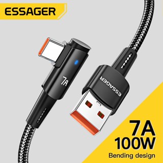 Essager อุปกรณ์ชาร์จเร็ว 7A 100W USB เป็น Type c 7A กระแสไฟสูง สําหรับ Realme VIVOtype c