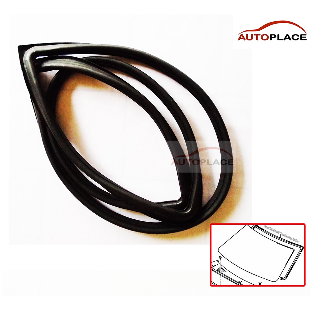 For NISSAN DATSUN 210 SUNNY B310 B311 Front Windshield Weatherstrip Glass Rubber