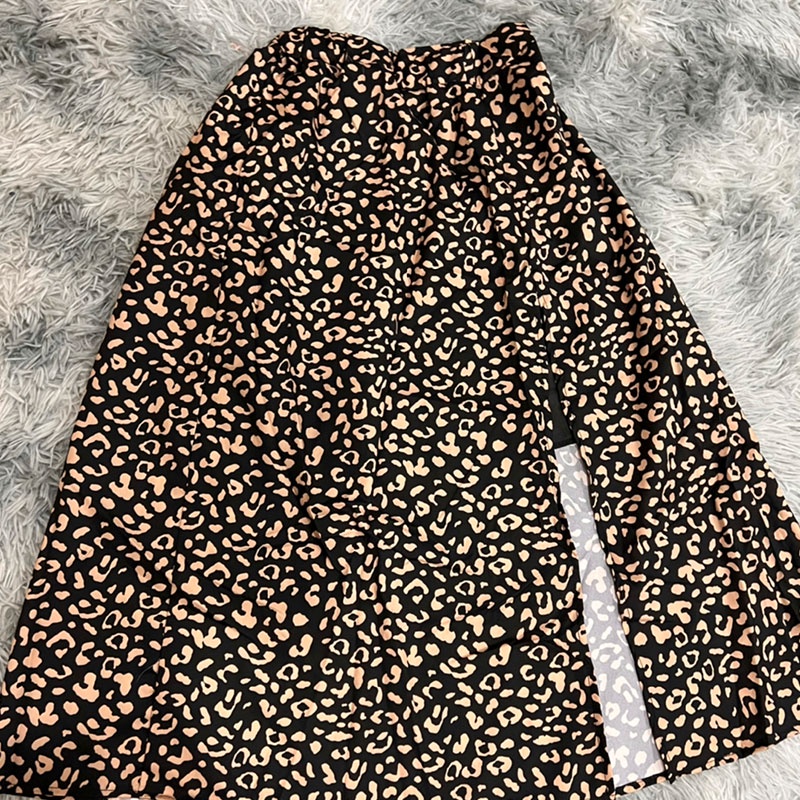 🔥​พร้อมส่ง​🔥   กระโปรงแฟชั่น  กระโปรงผ้าชีฟองลายเสือ   งาน ลายใส่ถ่ายรูปสวย เนื้อผ้าใส่สบาย  size S-XL