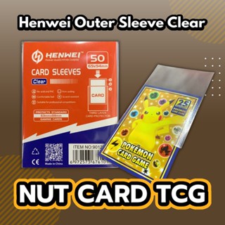 [Henwei] Outer Sleeve Clear 69x89 mm (สำหรับคลุมสลีฟขนาด Standard หน้าใสหลังขุ่น)