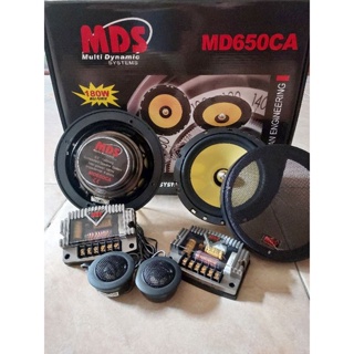 ลำโพงรถยนต์ ลำโพง แยกชิ้น ลำโพง ติดรถยนต์ MDS 6.5" 2ทาง  รุ่น MD-650CA ครบชุด ของใหม่