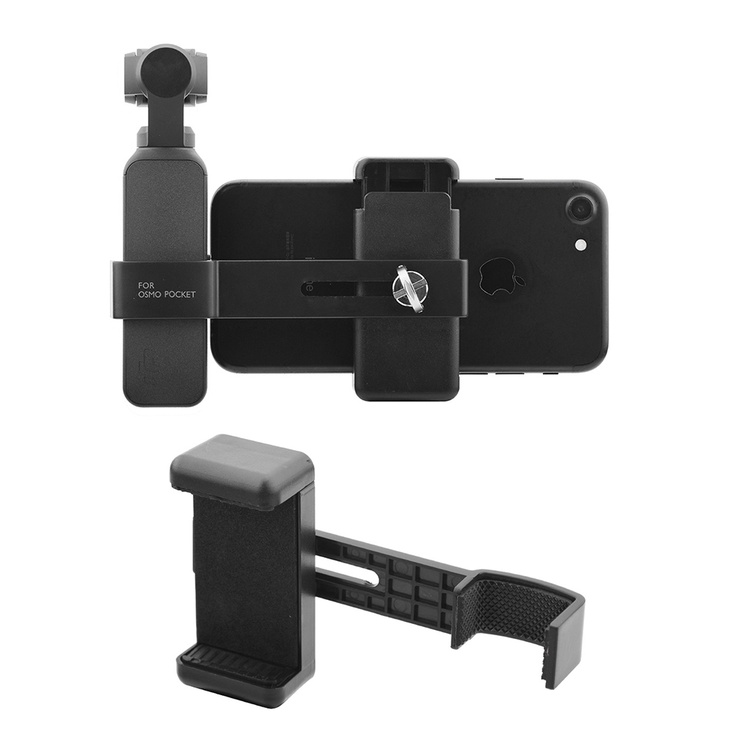 ที่วางโทรศัพท์สําหรับ DJI OSMO Pocket 1/DJI Pocket 2 กล้อง Gimbal สมาร์ทโทรศัพท์เชื่อมต่ออะแดปเตอร์สนับสนุนคลิป Fixer อุปกรณ์เสริม