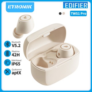 ETRONIK Edifier TWS1 Pro True Wireless Bluetooth Earbuds หูฟังไร้สาย หูฟัง Bluetooth V5.2 การตัดเสียงรบกวน CVC8.0 IP65 กันฝุ่นและกันน้ำ จับคู่อย่างรวดเร็ว เวลาเล่นสูงสุด 42 ชั่วโมง ฟังก์ชั่นการชาร์จอย่างรวดเร็ว