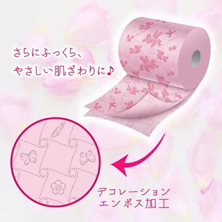 Marutomi Flower Print กระดาษชำระ ทิชชู่ ลายดอกไม้ กลิ่นกุหลาบ เหนียว หนานุ่ม ซึมซับดี ไร้ฝุ่น อ่อนโยนต่อผิว กลิ่นหอม