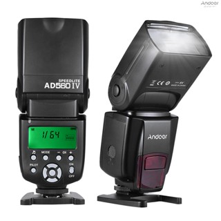 Andoer AD560 IV 2.4G ไฟแฟลชสปีดไลท์ ไร้สาย หน้าจอ LCD GN50 สําหรับกล้อง DSLR