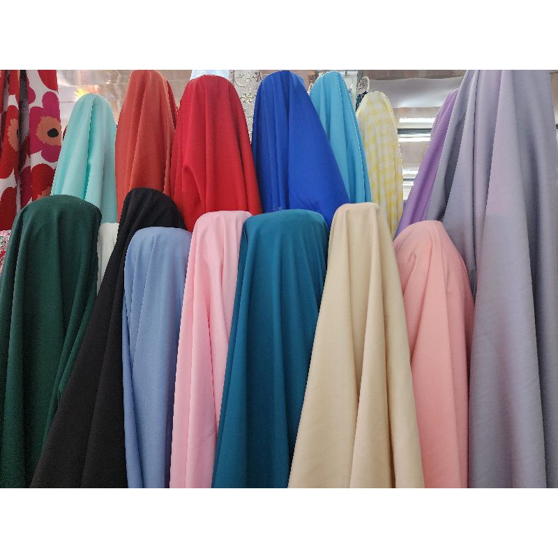 ไหมอิตาลี สีพื้น ไม่เงา ผ้าเมตร หลา ตัดชิ้นยาวได้ ตัดเดรส เชิ๊ต กระโปรง ทรงเกาหลี หน้ากว้าง 150 ซม