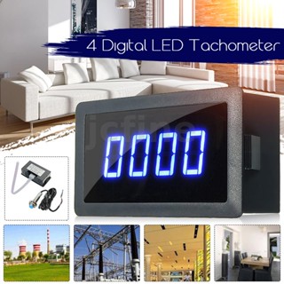 4 Digital LED Blue Tachometer RPM Speed Meter + Hall Proximity Switch Sensor