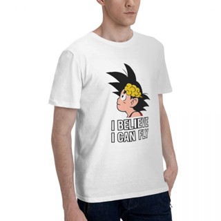 เสื้อเชิ้ตชาย Bandai ดราก้อนบอล Z Ik Kan Vliegen Mannen เสื้อยืดอะนิเมะวินเทจ Tees Korte Mouw O Hals เสื้อยืดเพียว katoe